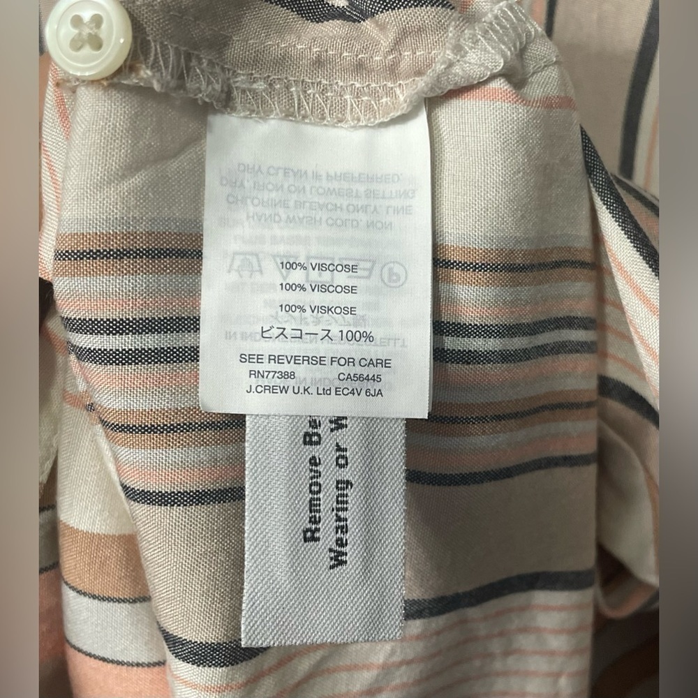 Madewell Courier Aldwin Striped Button Shirt Top,Color: Cream/Pink,Size:M - Picture 5 of 7